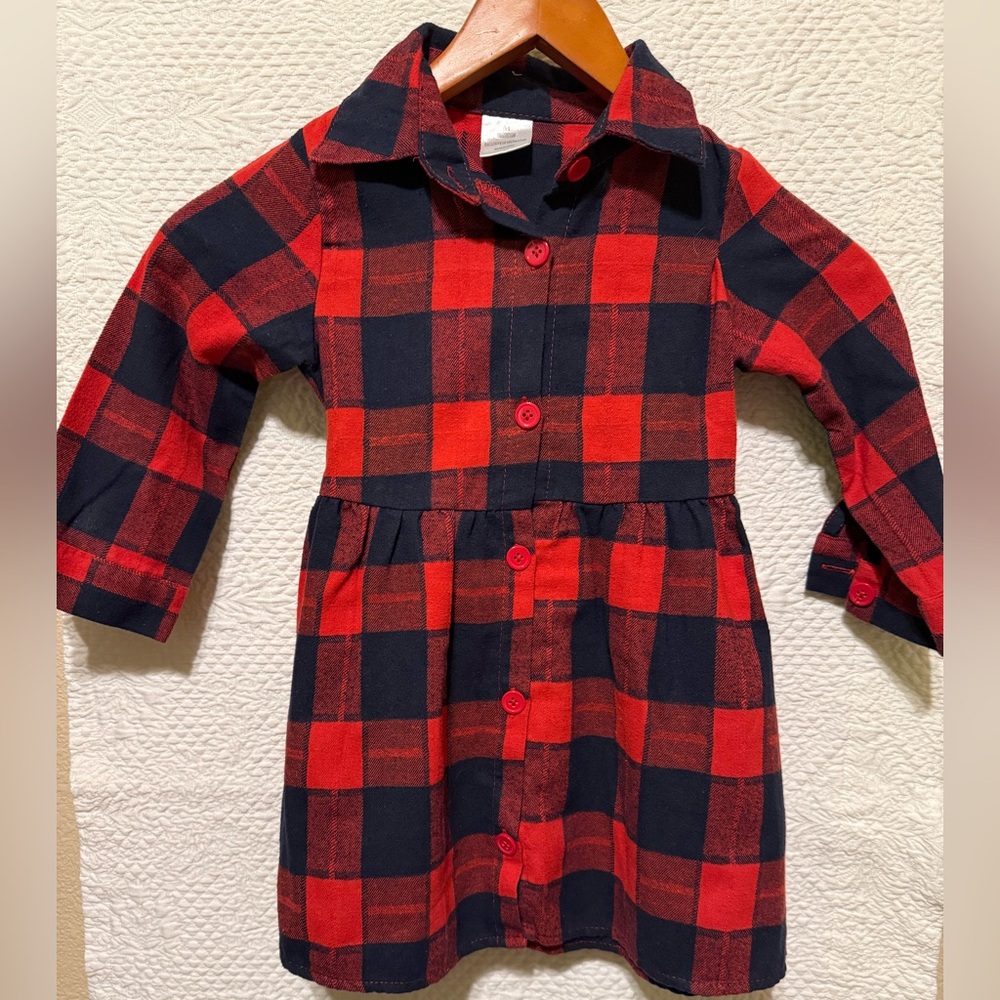 Little girls plaid dress